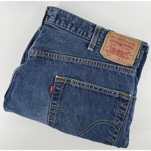 Levi's 569 Size 38x32 Blue Denim Jeans Loose Straight Fit Red Tab